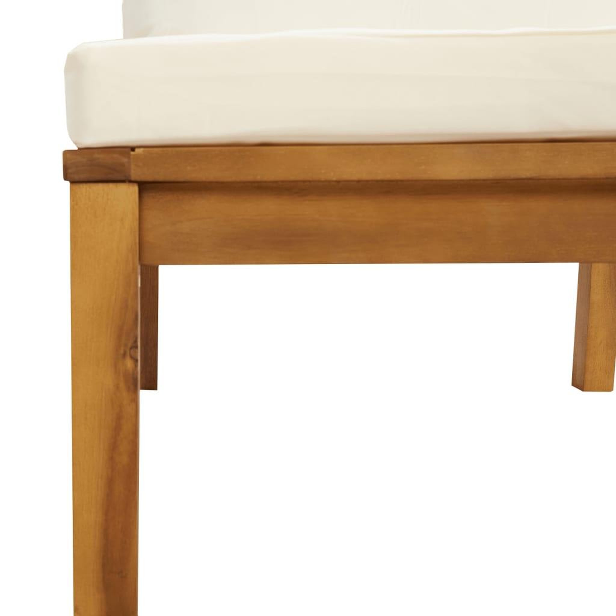 Voir la diapositive 5 : VIDAXL Salon de jardin 8 pcs avec coussin creme Bois d'acacia solide