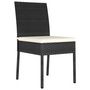 Voir la diapositive 2 : VIDAXL Chaises a manger de jardin lot de 2 Resine tressee Noir