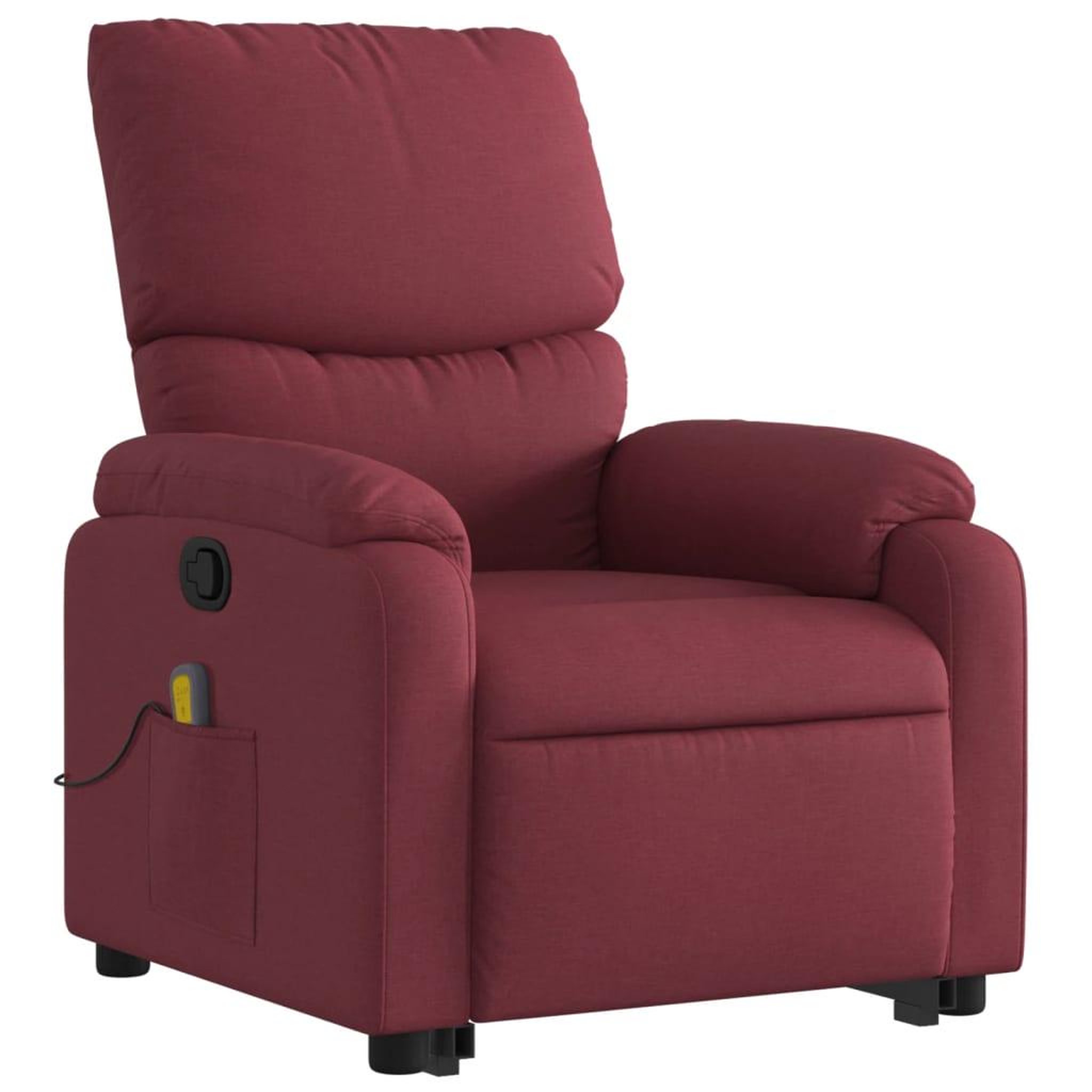 Voir la diapositive 4 : VIDAXL Fauteuil inclinable de massage Rouge bordeaux Tissu