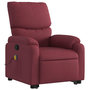 Voir la diapositive 4 : VIDAXL Fauteuil inclinable de massage Rouge bordeaux Tissu