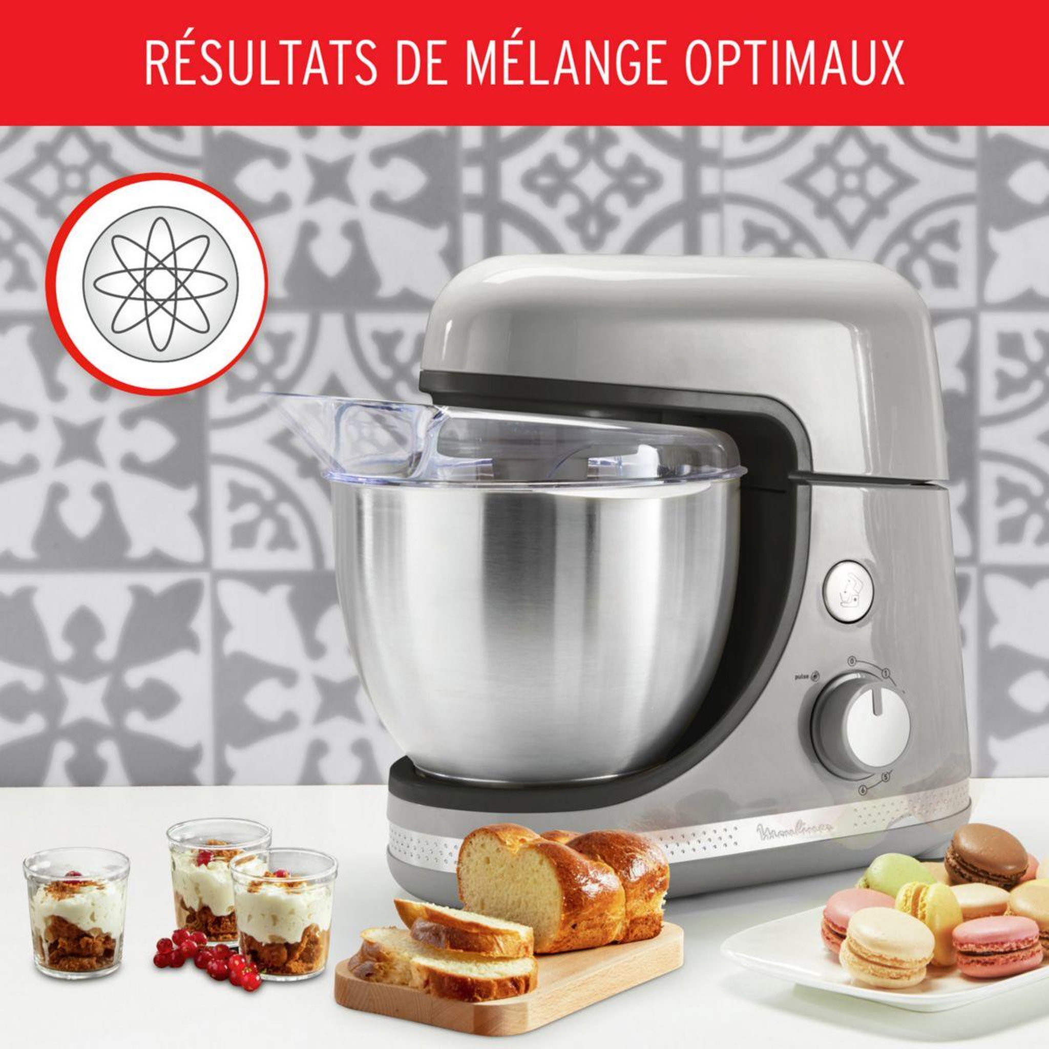 Voir la diapositive 5 : MOULINEX Robot pâtissier soleil pepper qa250e10