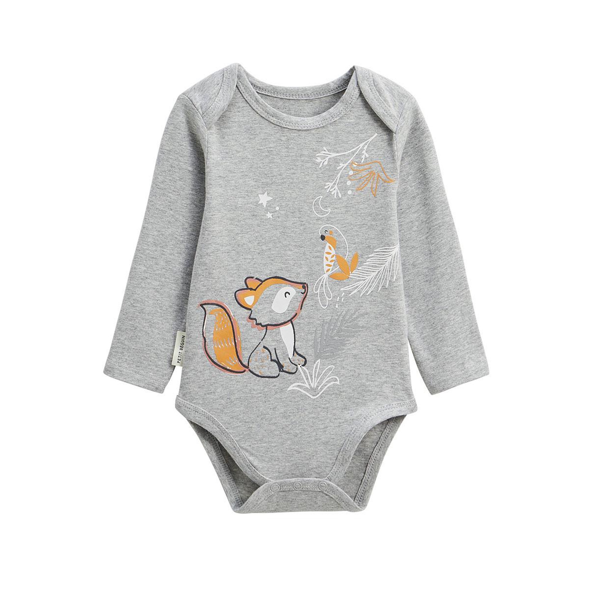 Voir la diapositive 6 : Petit Béguin Lot de 2 bodies bébé manches longues Petit Loup