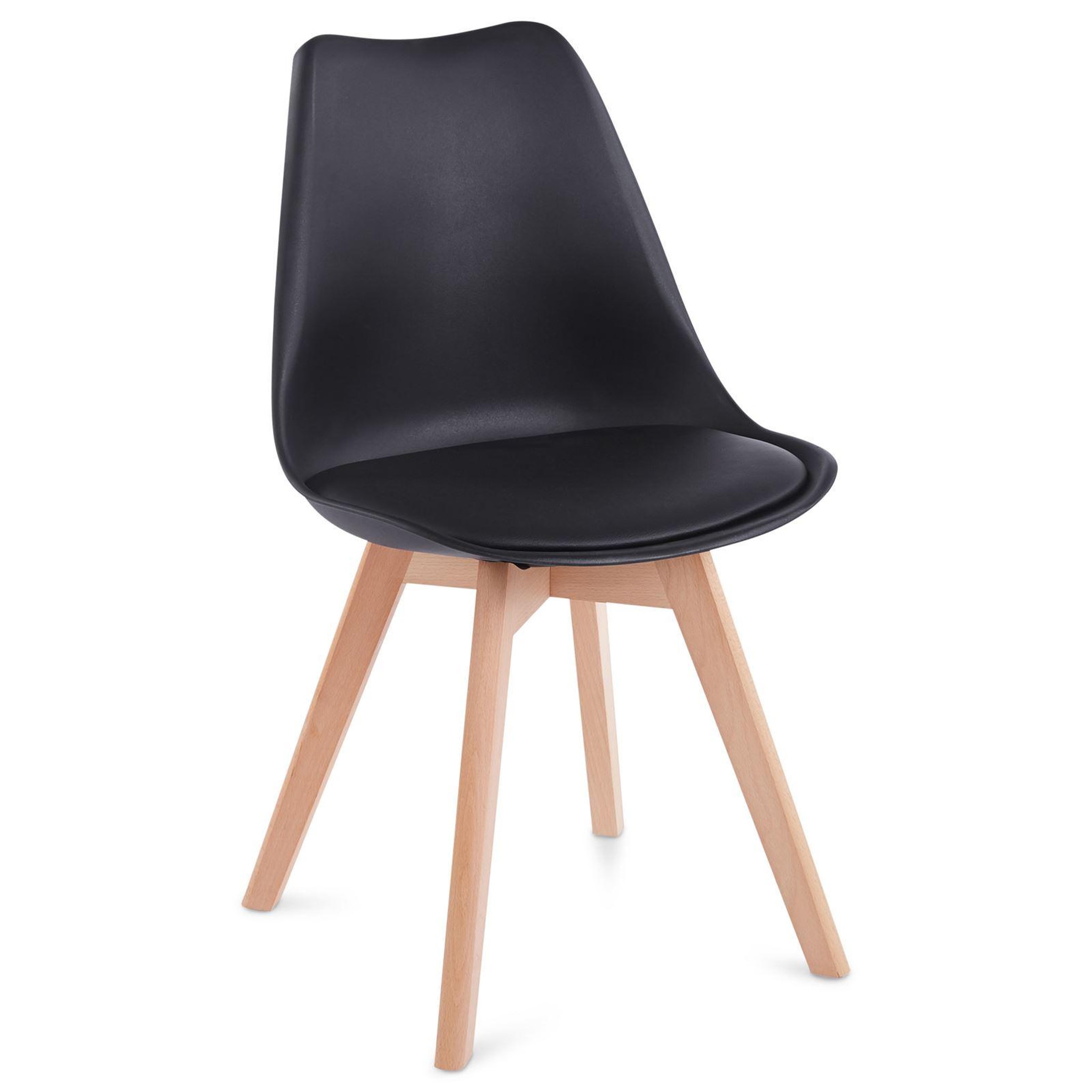 Voir la diapositive 3 : IDIMEX Lot de 4 chaises scandinaves abby, en synthétique