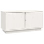 Voir la diapositive 2 : VIDAXL Meuble TV Blanc 80x35x40,5 cm Bois de pin massif