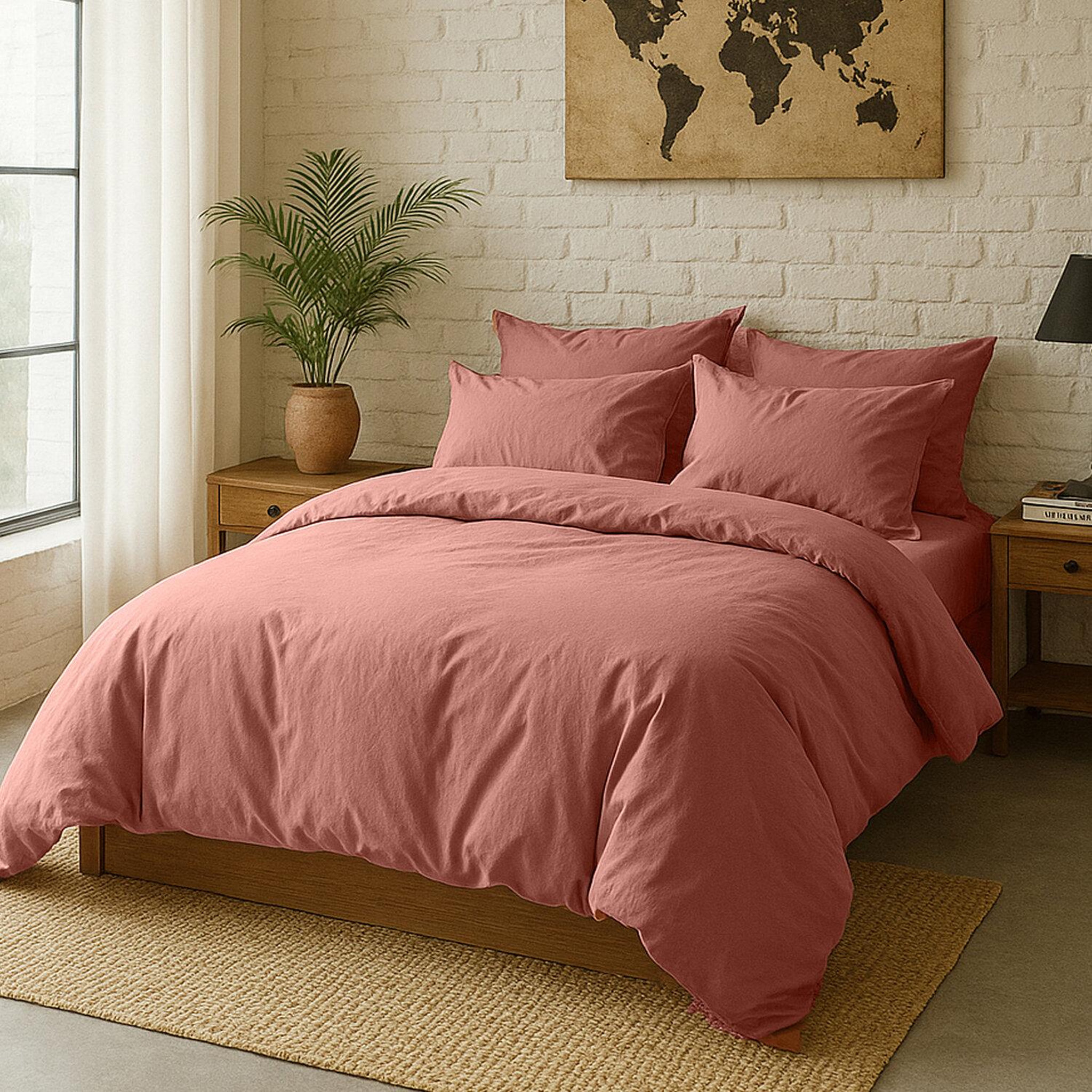 Voir la diapositive 2 : BATON ROUGE Housse de couette 100% percale de coton