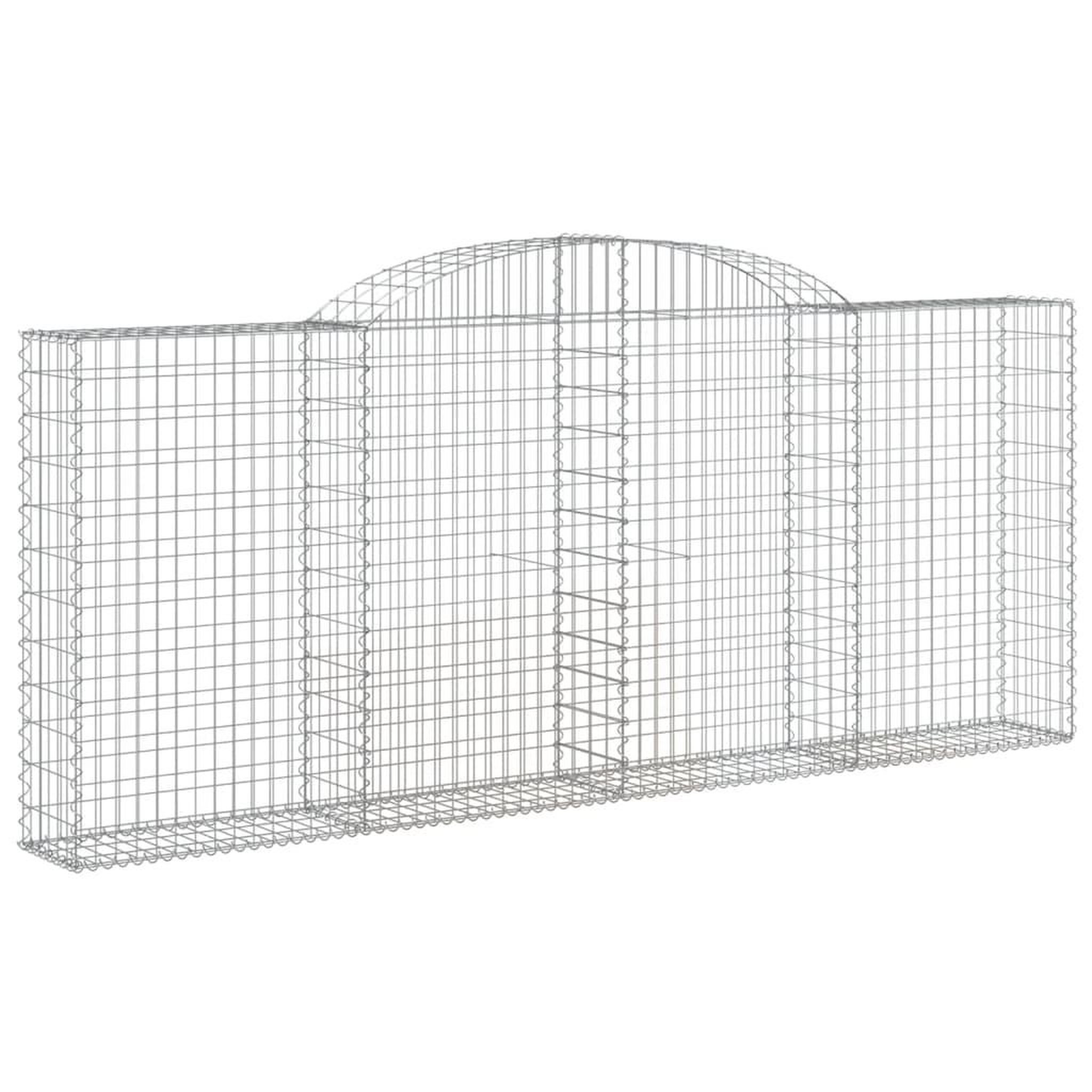 Voir la diapositive 3 : VIDAXL Paniers a gabions arques 3 pcs 300x30x120/140 cm fer galvanise