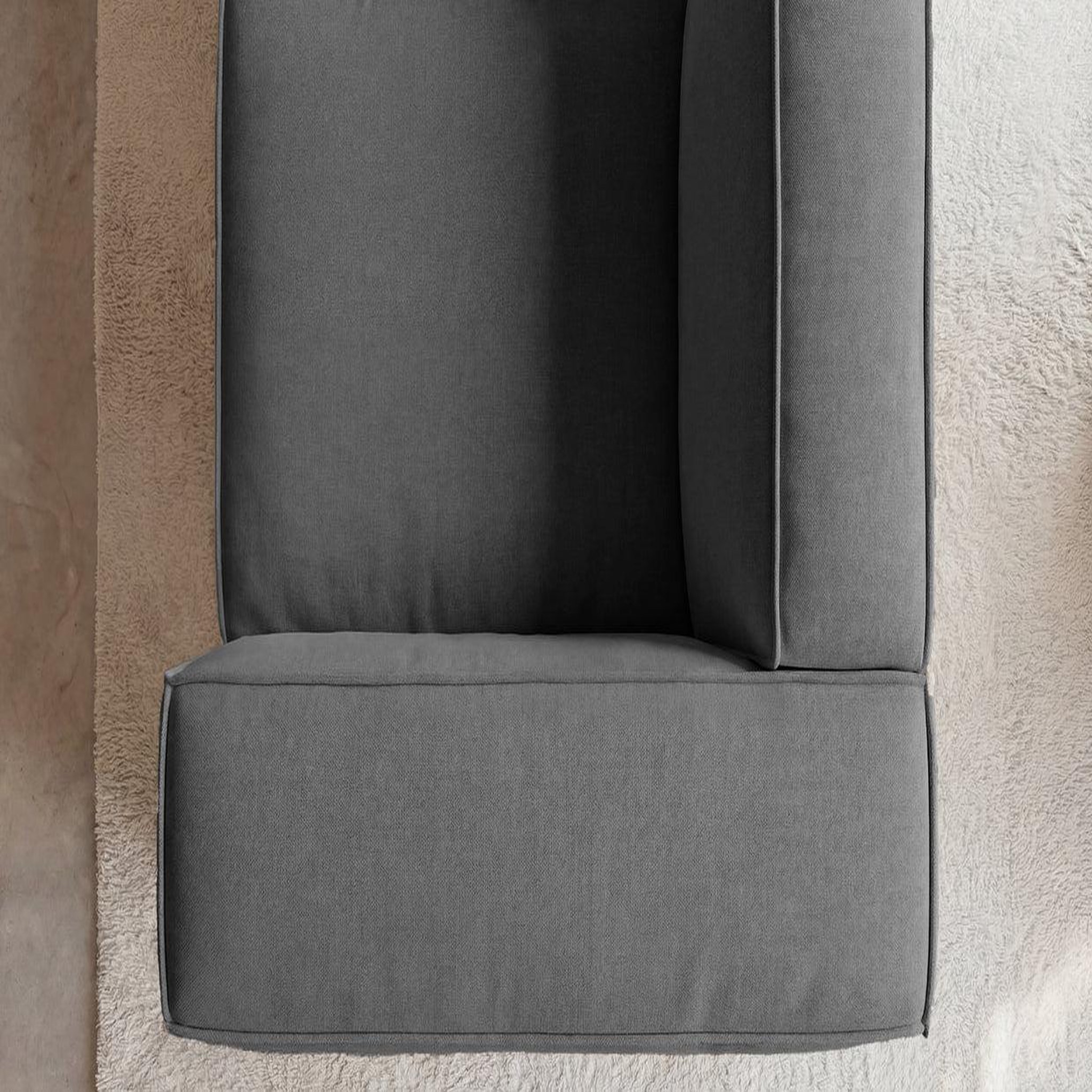 Voir la diapositive 6 : CASANOVA PARIS Mini basil - canapé droit tissu lisse 2 places
