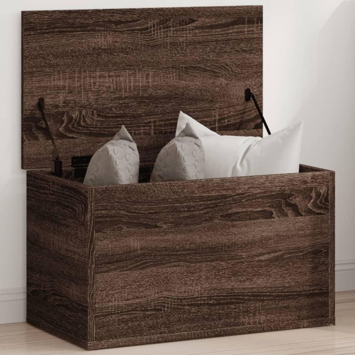 VIDAXL Boîte de rangement chene marron 60x35x35 cm bois d'ingenierie