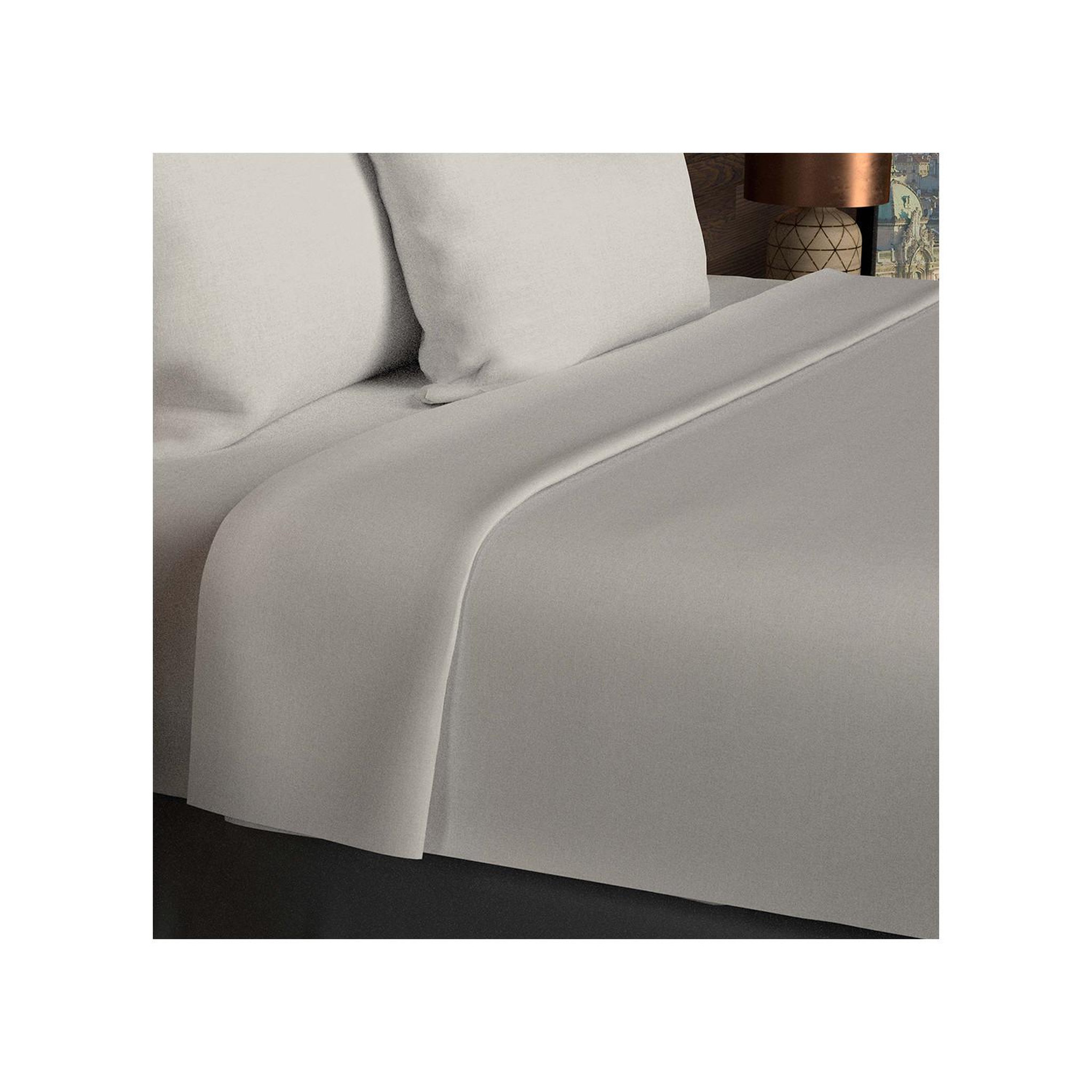 Voir la diapositive 1 : SOLEIL D'OCRE Drap plat en coton 57 fils uni, par soleil d'ocre