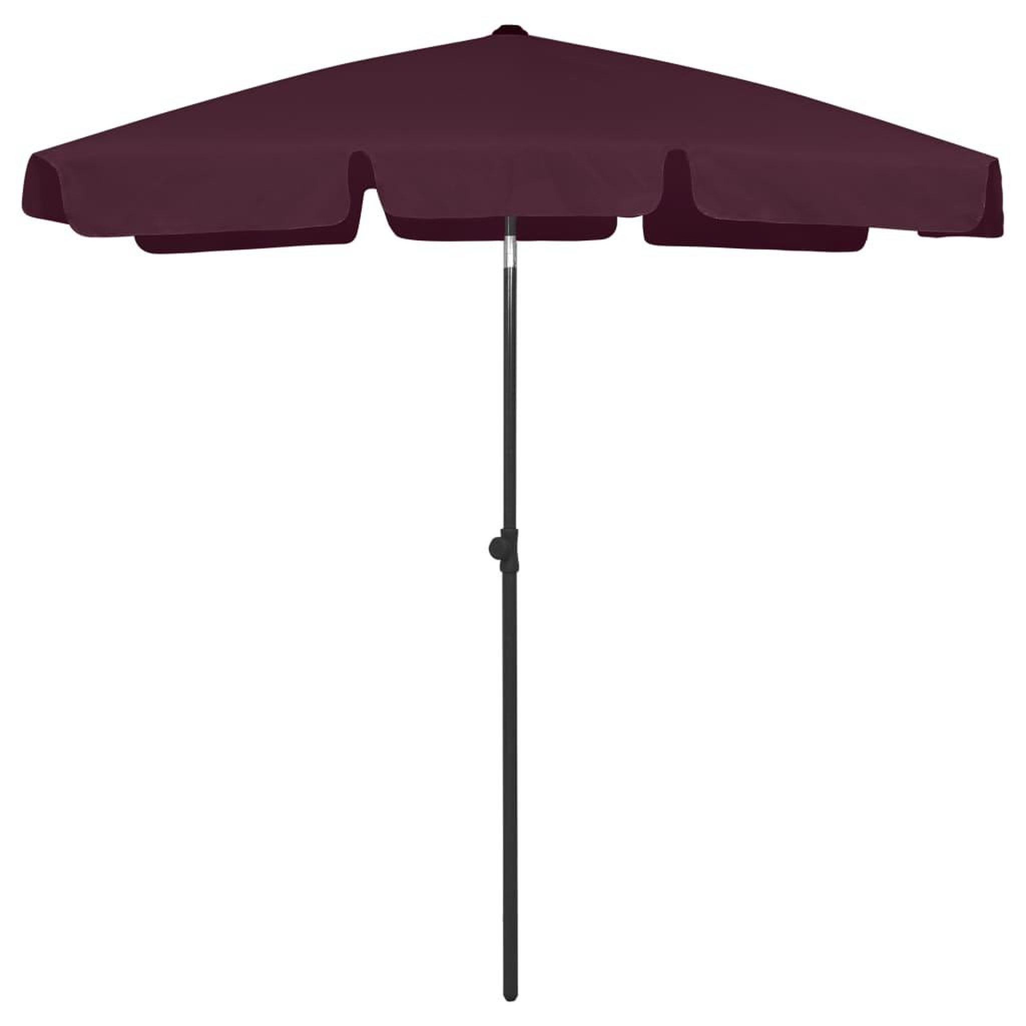 Voir la diapositive 1 : VIDAXL Parasol de plage rouge bordeaux 180x120 cm