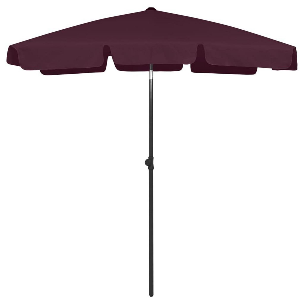 VIDAXL Parasol de plage rouge bordeaux 180x120 cm