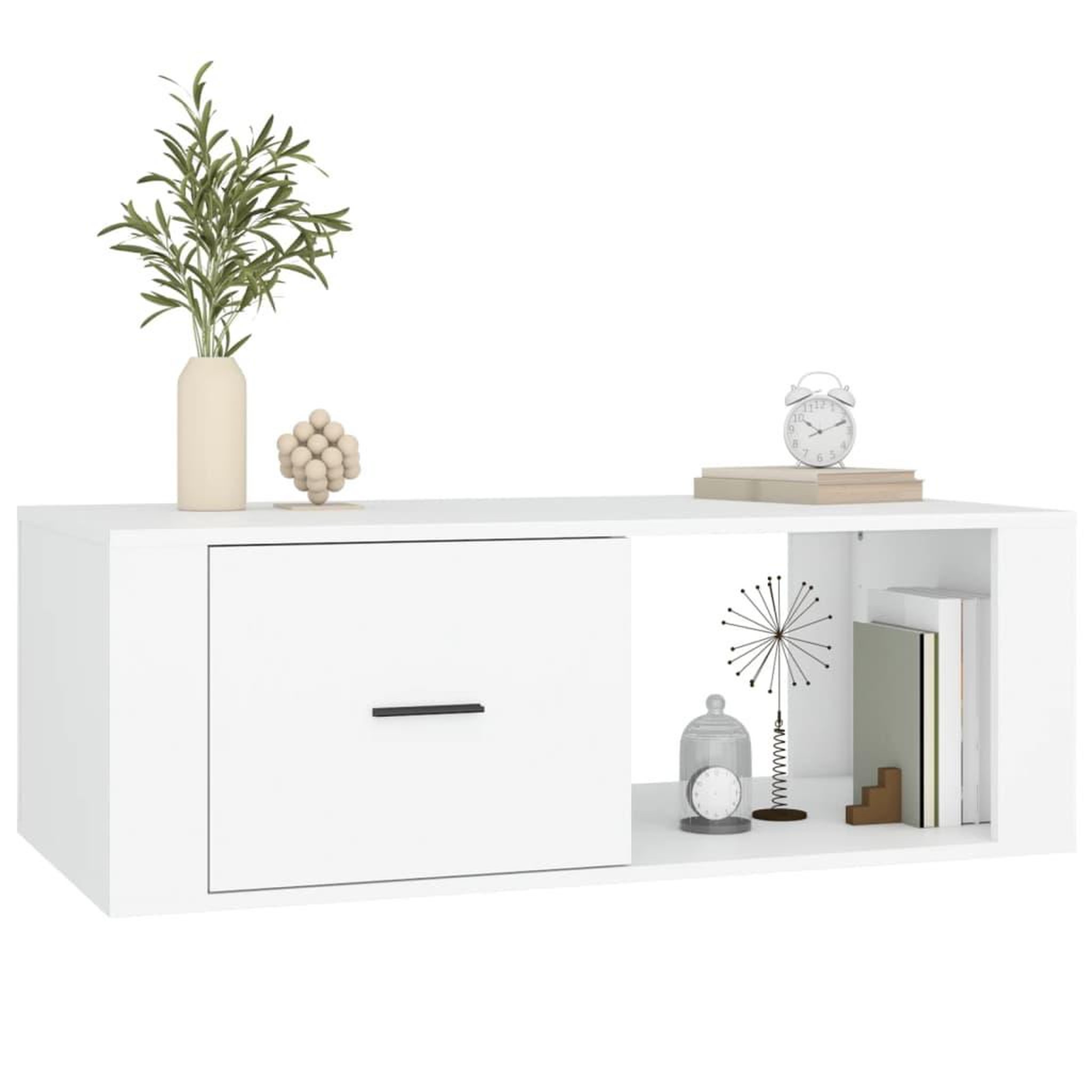 Voir la diapositive 4 : VIDAXL Table basse Blanc 100x50,5x35 cm Bois d'ingenierie