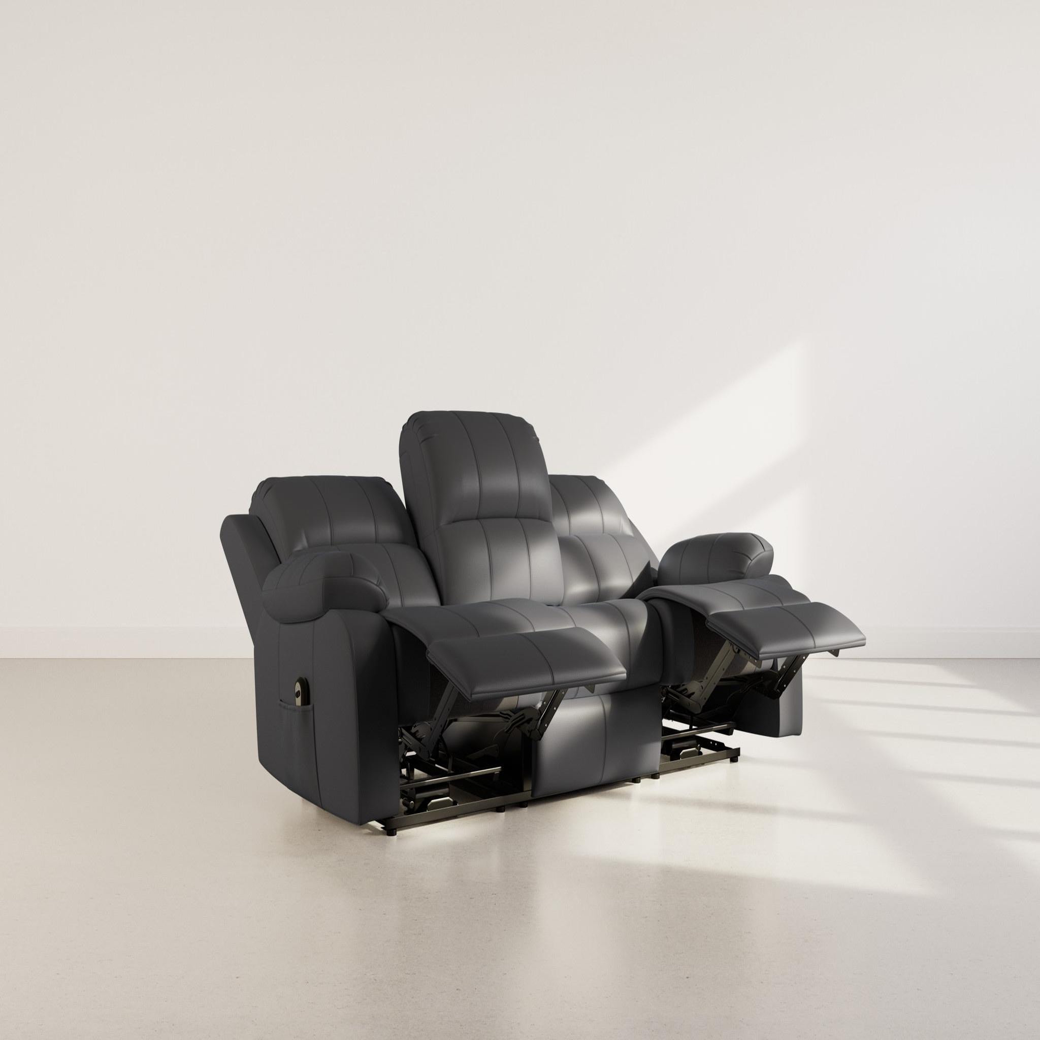Voir la diapositive 3 : BEST MOBILIER Armand - canapé 3 places relax électrique en simili