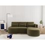 Voir la diapositive 1 : LISA DESIGN Mahina - canapé d'angle droit 4 places convertible avec coffre en velours côtelé