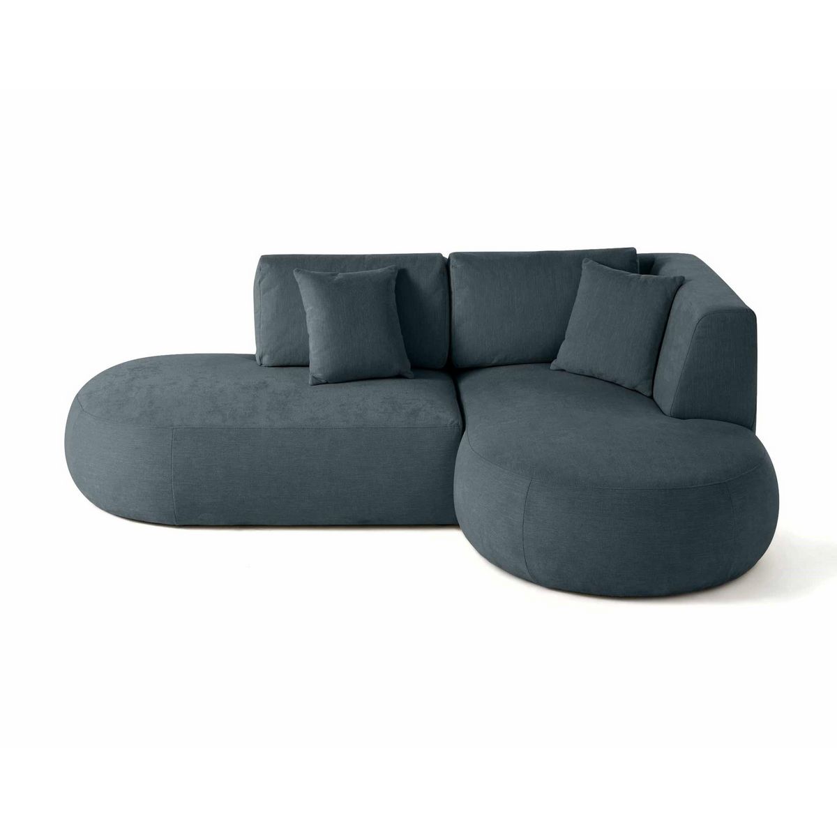 LISA DESIGN Santorini - canapé modulable d'angle droit - 4 places - en tissu texturé