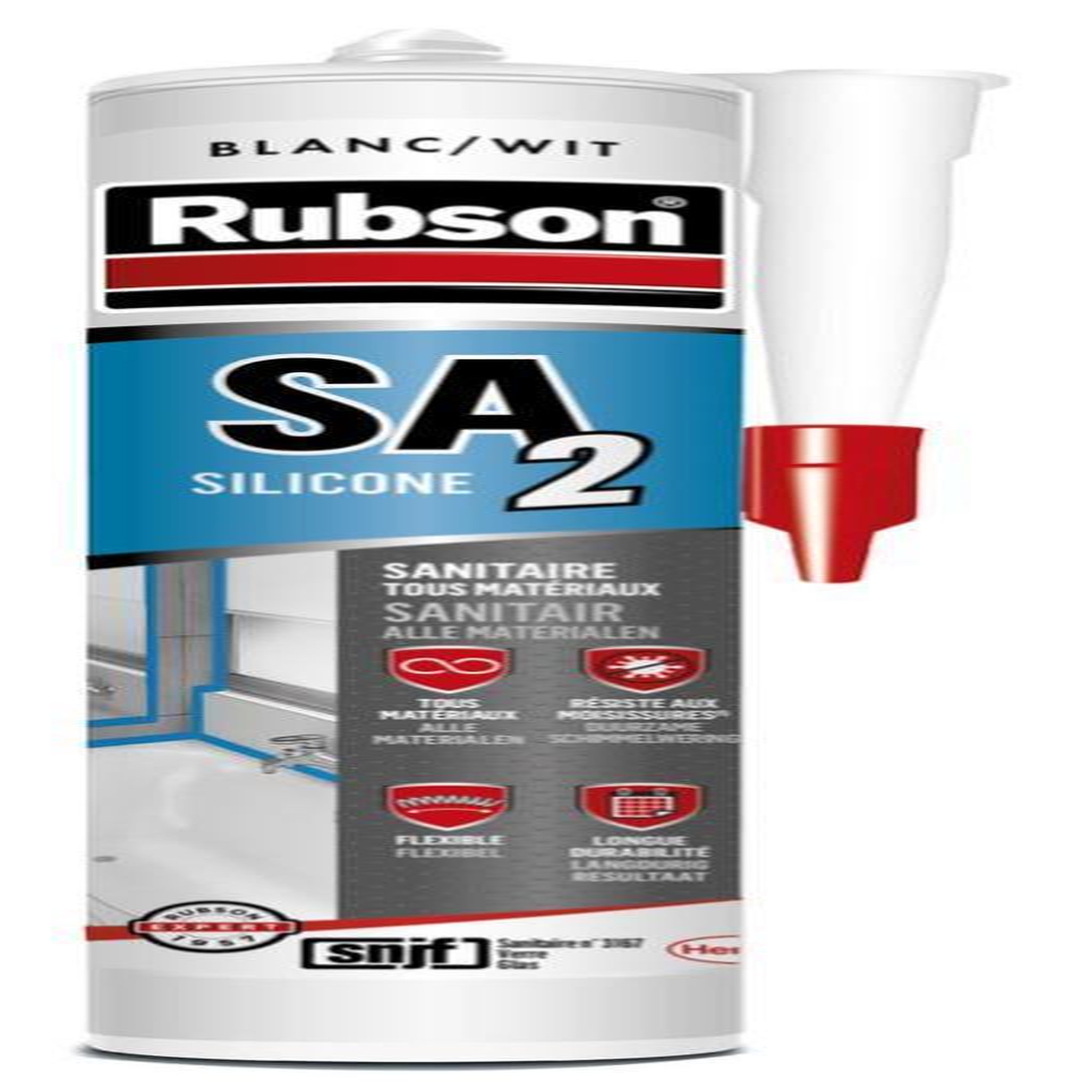 rubson Mastic d'étanchéité cuisine et bain SA2 RUBSON blanc 280ml