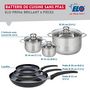 Voir la diapositive 2 : ELO Ensemble de 3 Poêles de cuisson 20, 24 et 32 cm et 3 faitouts 12, 14 et 24 cm Elo Prima Brillant