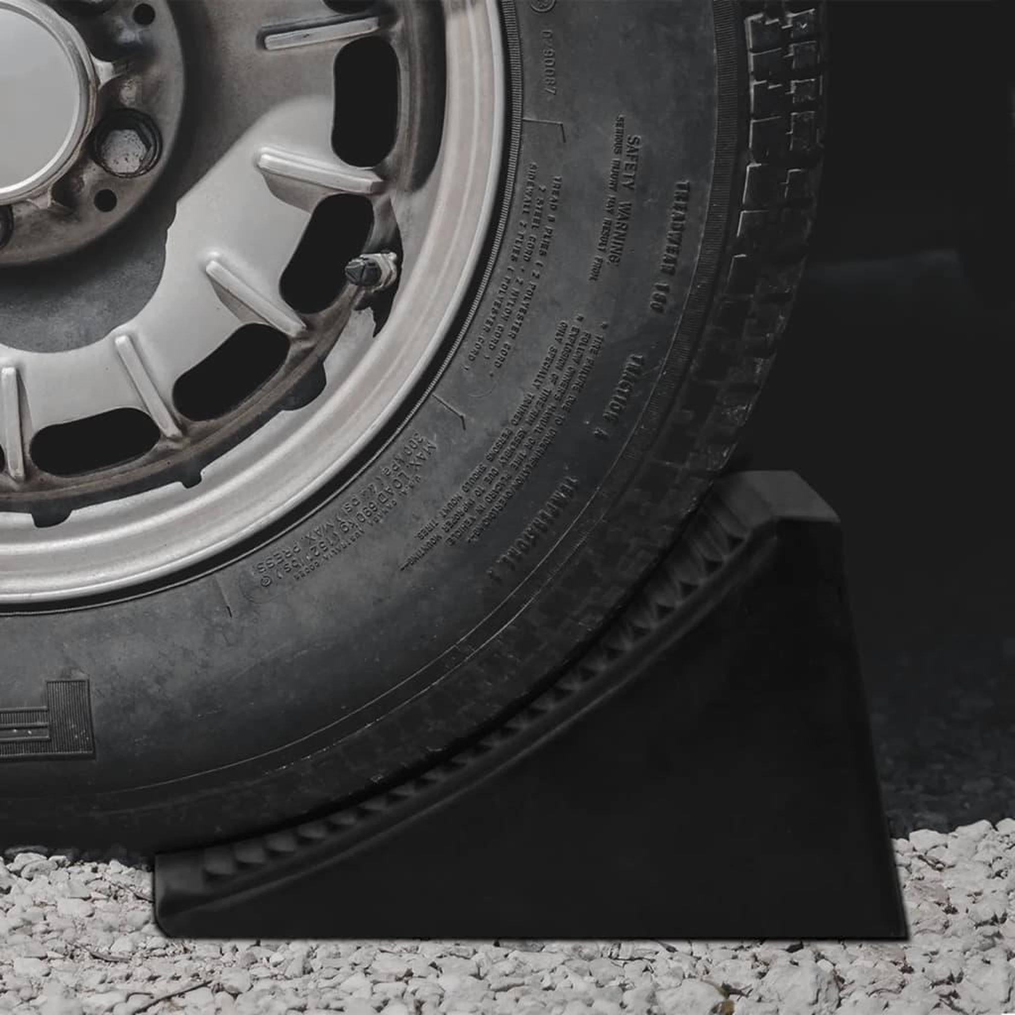 VIDAXL Cales de roue 4 pcs 16x9x9 cm Caoutchouc