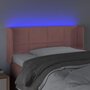 Voir la diapositive 4 : VIDAXL Tete de lit a LED Rose 93x16x78/88 cm Velours