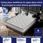 Voir la diapositive 3 : DAGOSTINO HOME Matelas Mousse 140x190 + 2 Oreillers 60x60 - Côté Été/hiver - H25 Cm