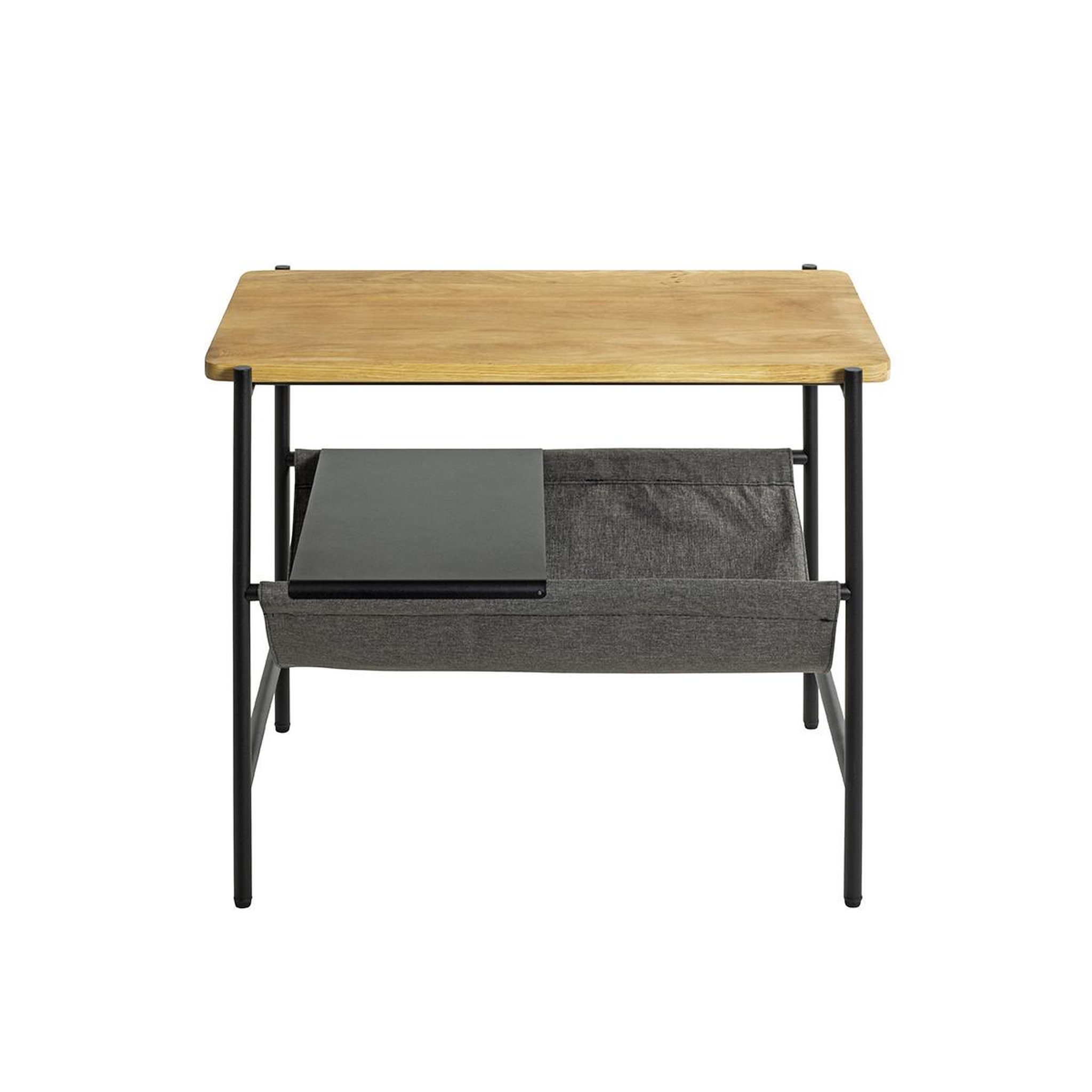 Voir la diapositive 2 : Paris Prix Table d'appoint avec rangement  sacramento  60cm chêne & gris