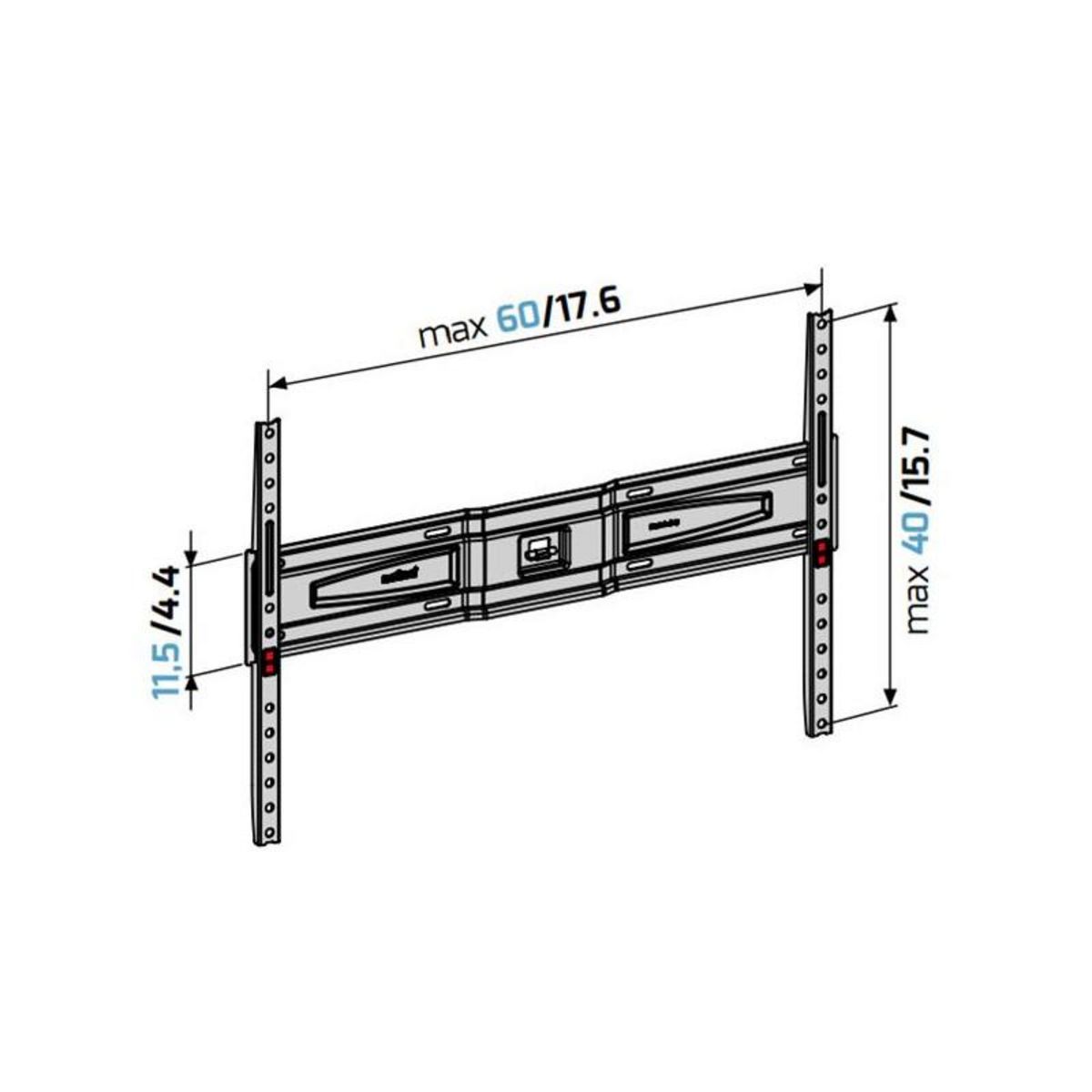 Meliconi SUPPORTS MURAUX TV - GAMME GHOSTSLIM PLUS MELICONI - GSS600PLUSFBCG