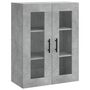Voir la diapositive 5 : VIDAXL Buffet haut Gris beton 69,5x34x180 cm Bois d'ingenierie