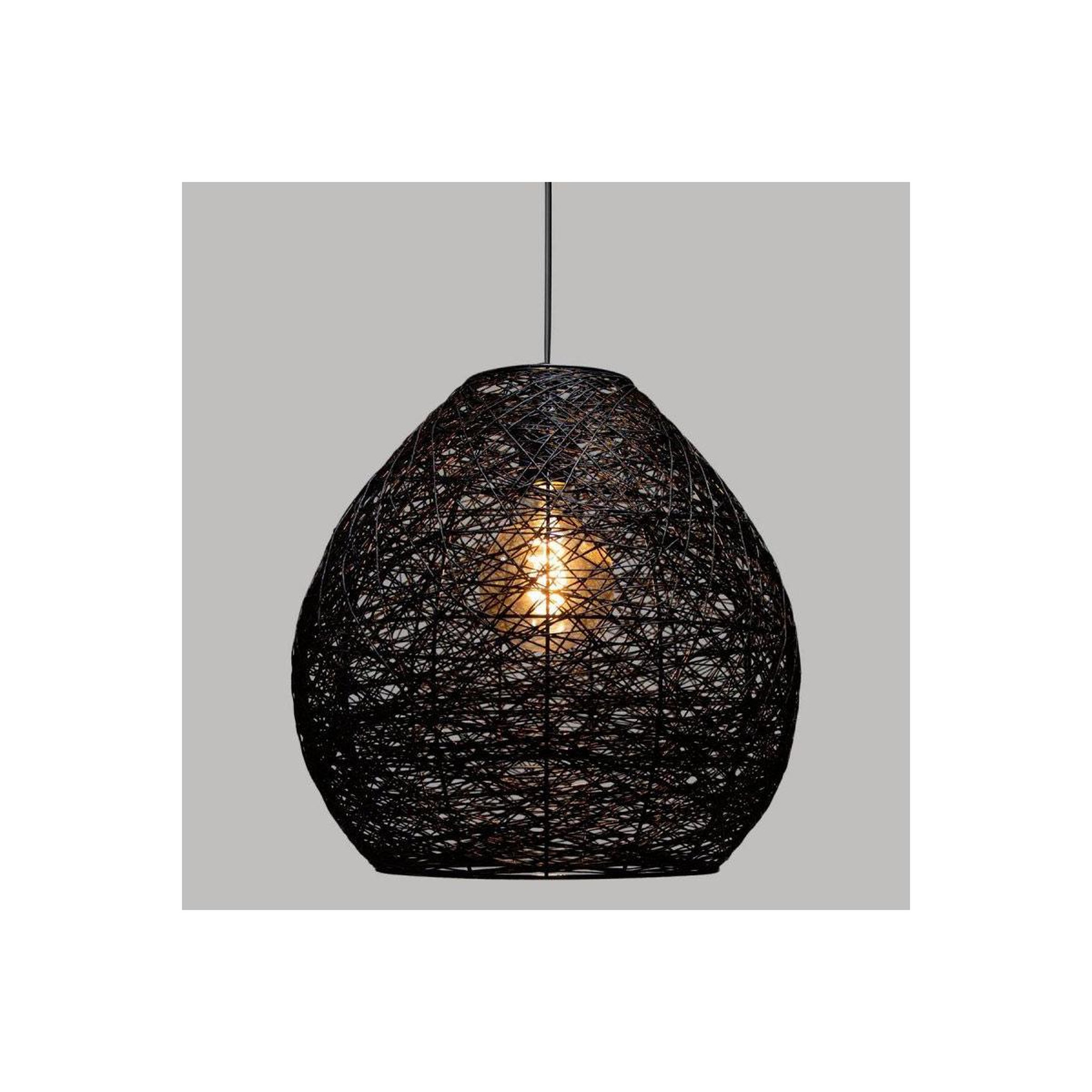 Voir la diapositive 2 : ATMOSPHERA Lampe suspension design  mona  35cm noir