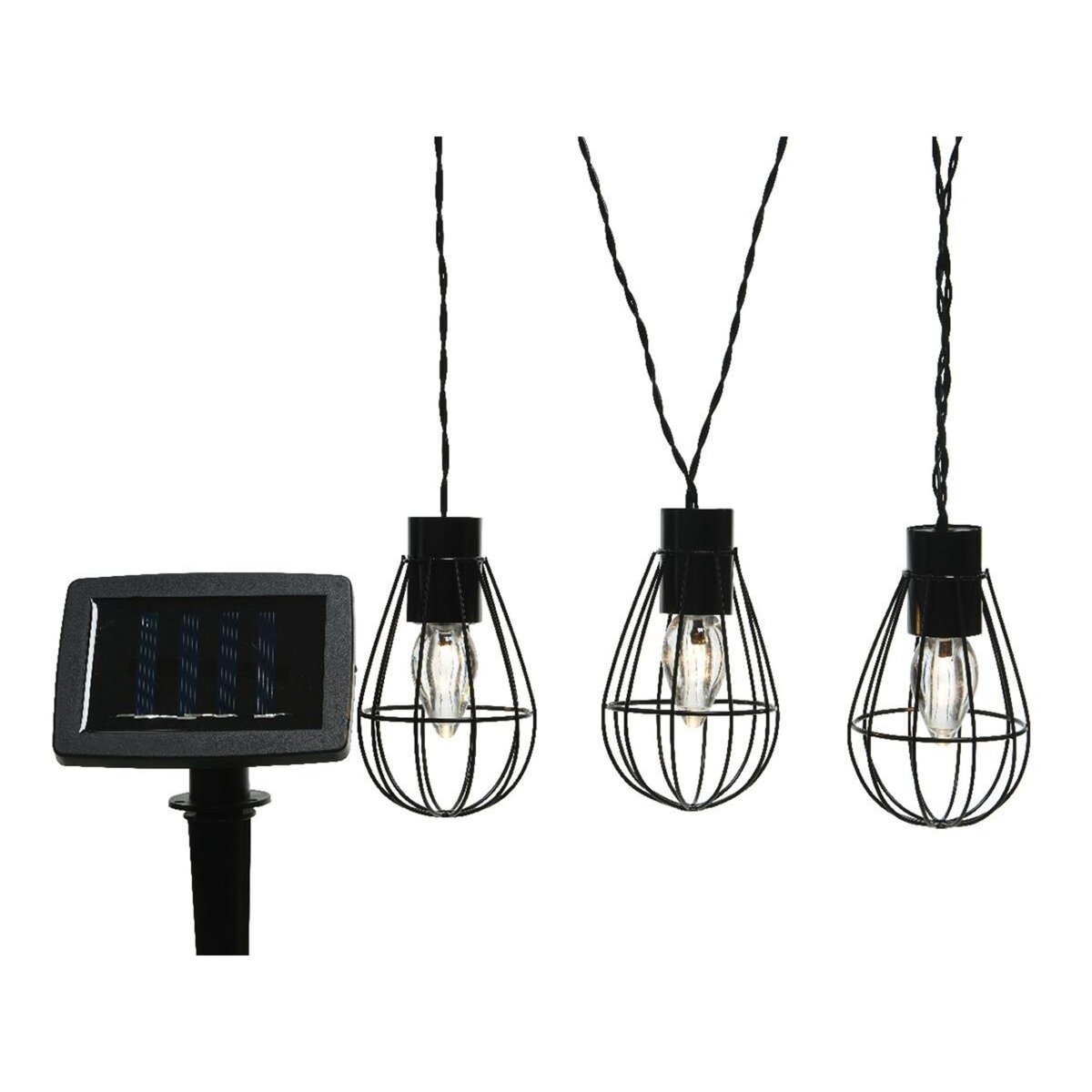 JARDIDECO Guirlande d'extérieur LED solaire style industriel - Jardideco