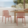 Voir la diapositive 2 : Rendez vous déco Lot de 2 chaises de jardin empilables en plastique terracotta-Duli