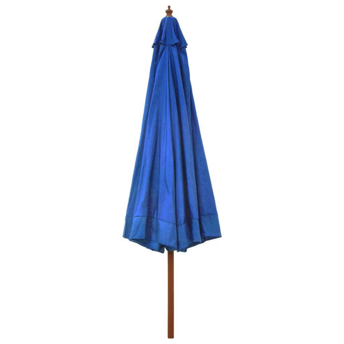 VIDAXL Parasol d'exterieur avec mat en bois 330 cm Bleu azure