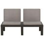 Voir la diapositive 5 : VIDAXL Bancs de salon de jardin avec coussins lot de 2 Plastique Gris