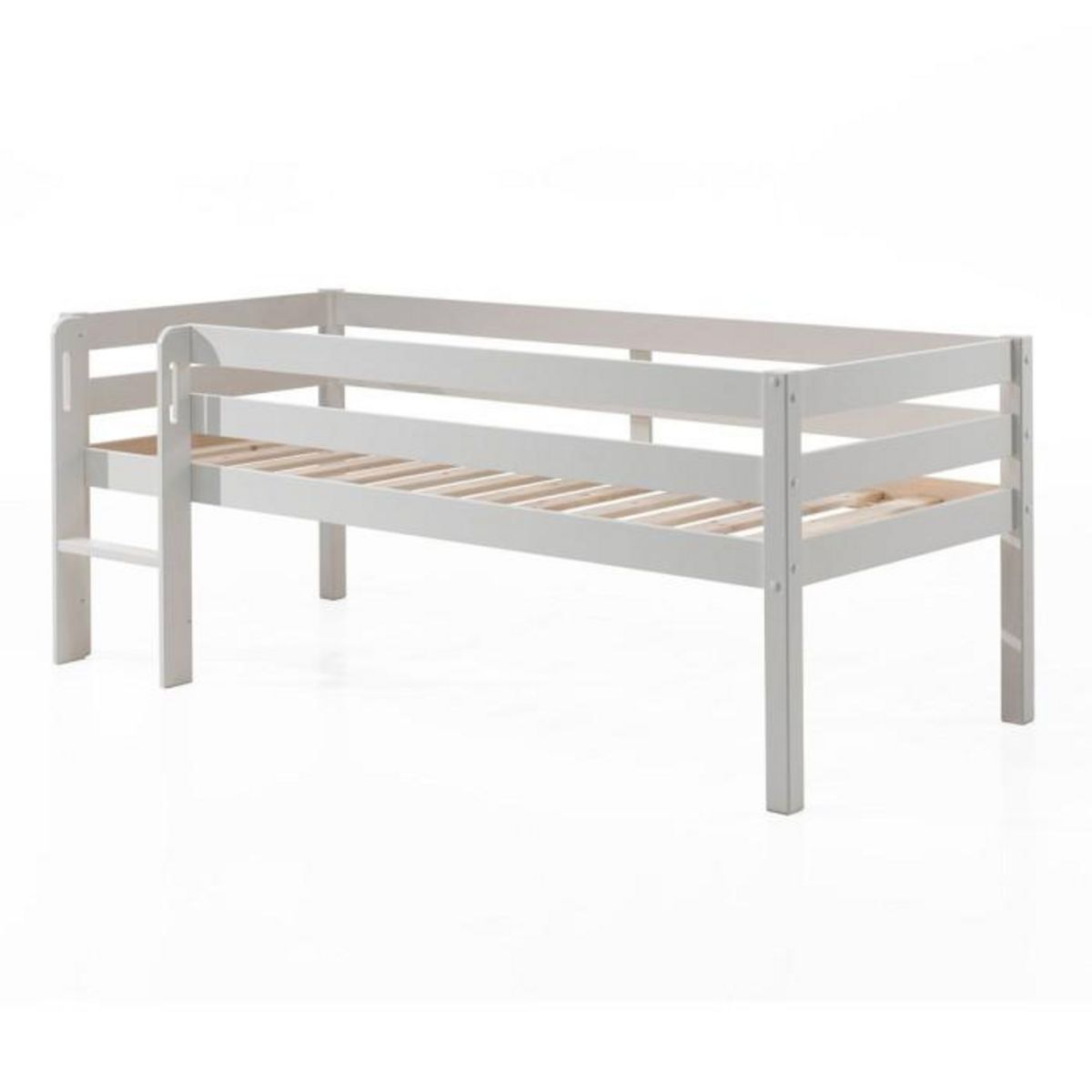 Paris Prix Pack - Lit Enfant Surélevé, 3 Tiroirs & Étagère  Pino  Blanc