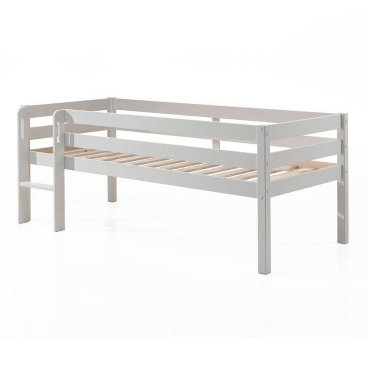 Paris Prix Pack - Lit Enfant Surélevé, 3 Tiroirs & Étagère  Pino  Blanc