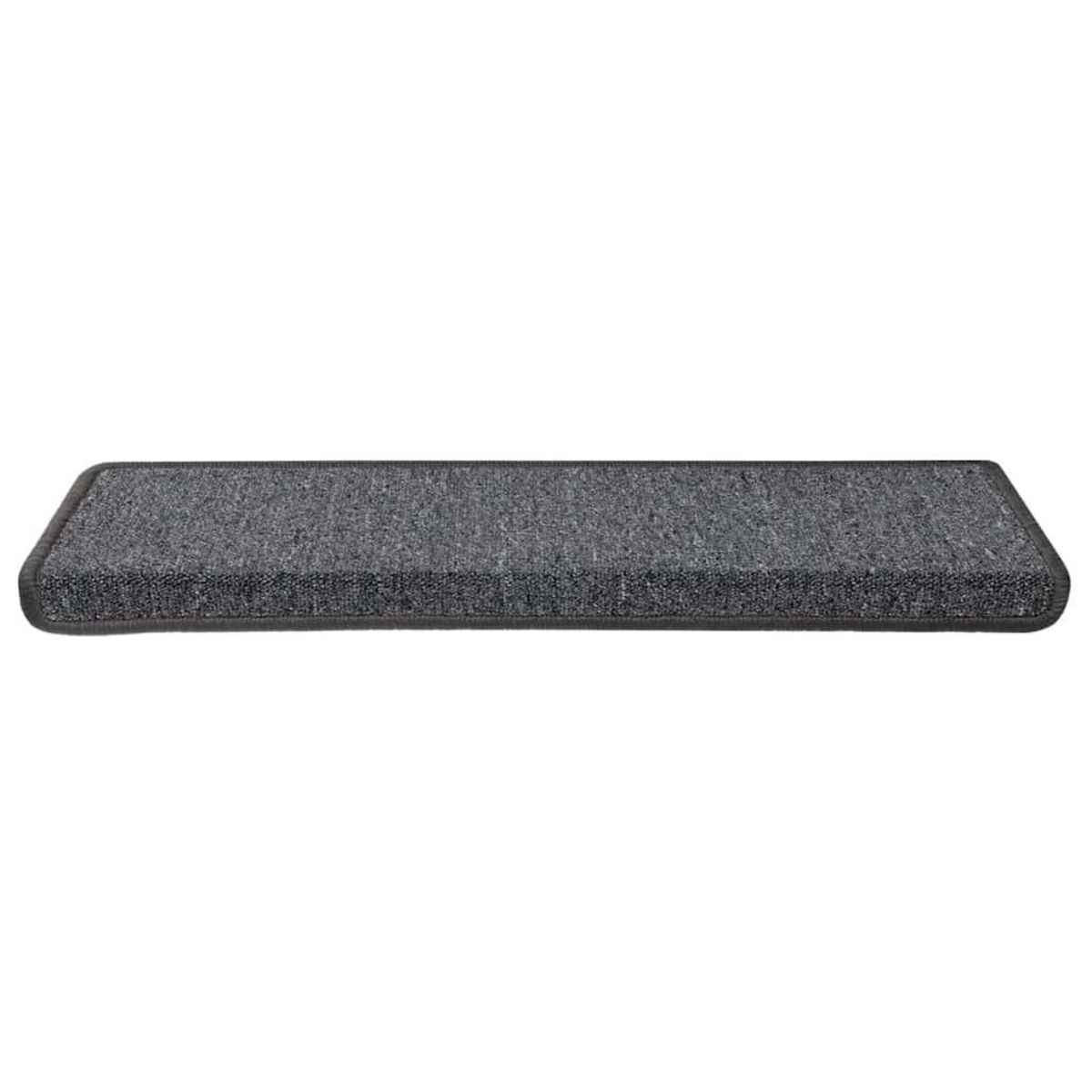 VIDAXL Tapis d'escalier 30 pcs 65x21x4 cm gris et noir