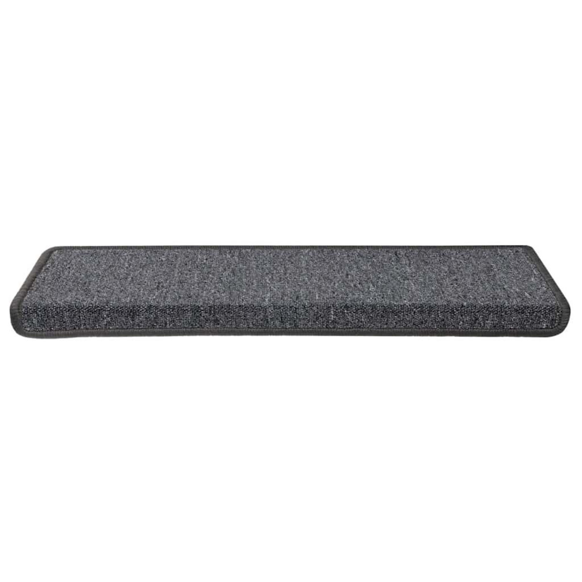 VIDAXL Tapis d'escalier 30 pcs 65x21x4 cm gris et noir