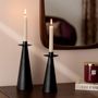 Voir la diapositive 5 : ATMOSPHERA Lot de 2 Bougeoirs en Métal  Automne  24cm Noir