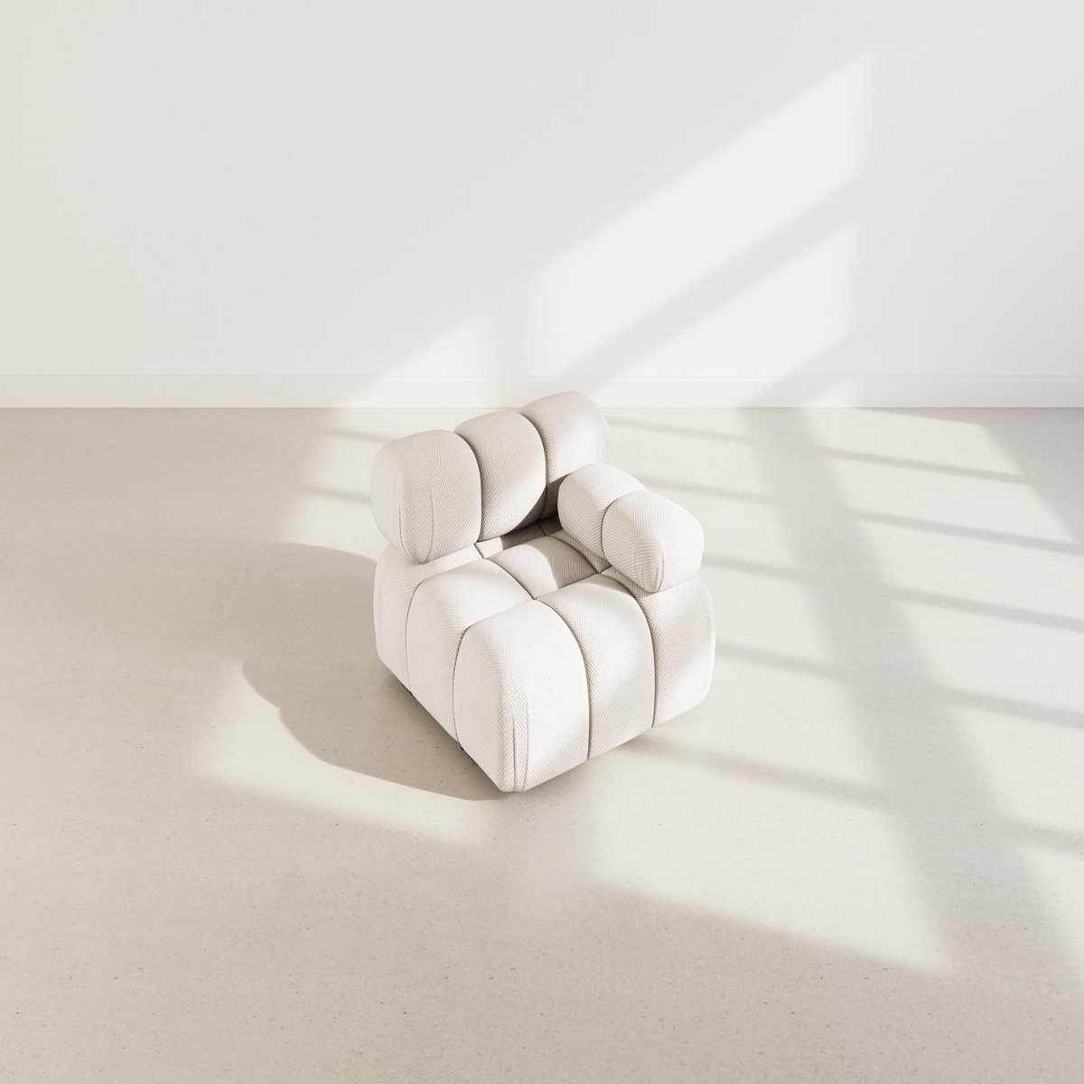 LISA DESIGN Ruby - module d'assise droit en velours texturé