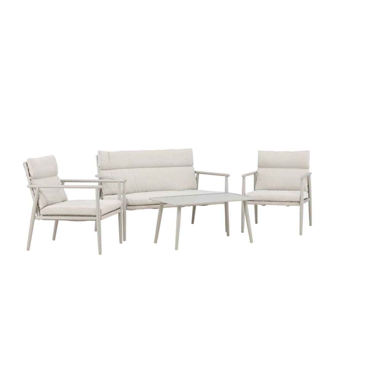 Paris Prix Salon de Jardin 4 Places  Mazzaro  120cm Beige