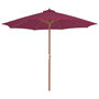 Voir la diapositive 1 : VIDAXL Parasol d'exterieur avec mat en bois 300 cm rouge bordeaux