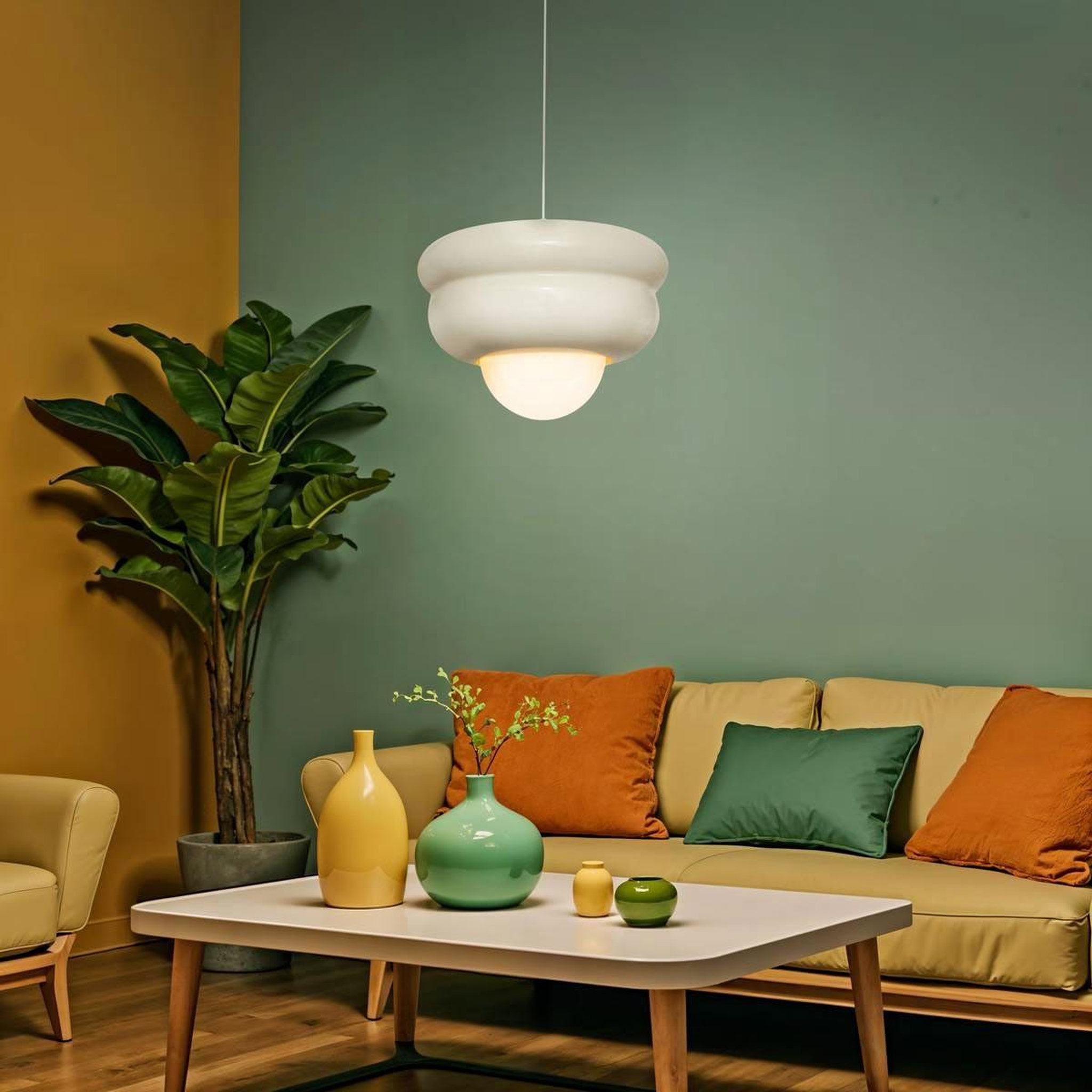 Voir la diapositive 4 : ATMOSPHERA Suspension Design en Métal  Patty  28cm Crème