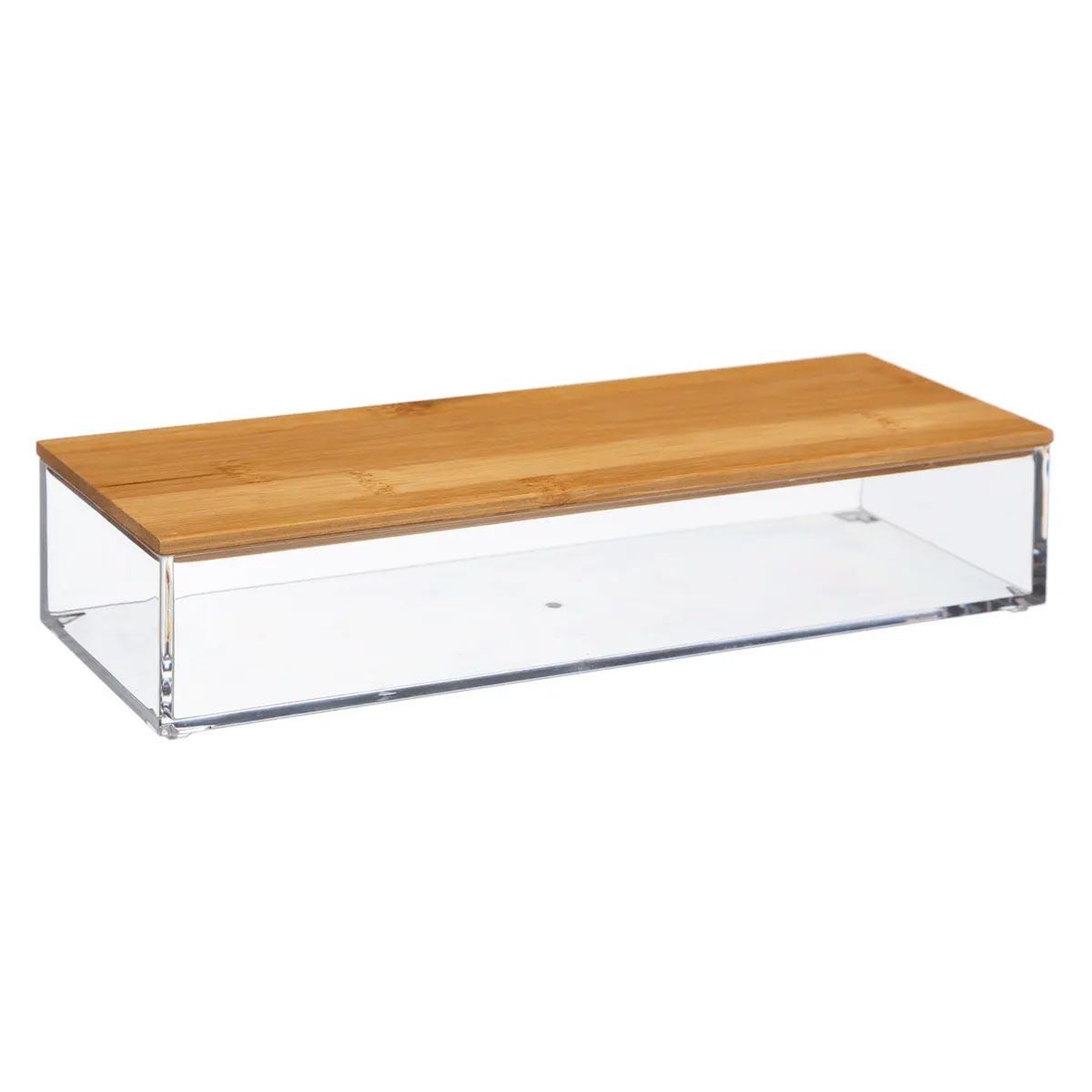 FIVE Boîte de rangement bambou  selena  26cm transparent