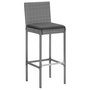 Voir la diapositive 5 : VIDAXL Ensemble de bar de jardin 7 pcs avec coussins gris poly rotin
