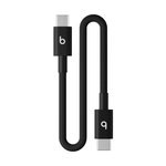 BEATS Câble de charge tissé court USB-C vers USB-C 20 cm Noir