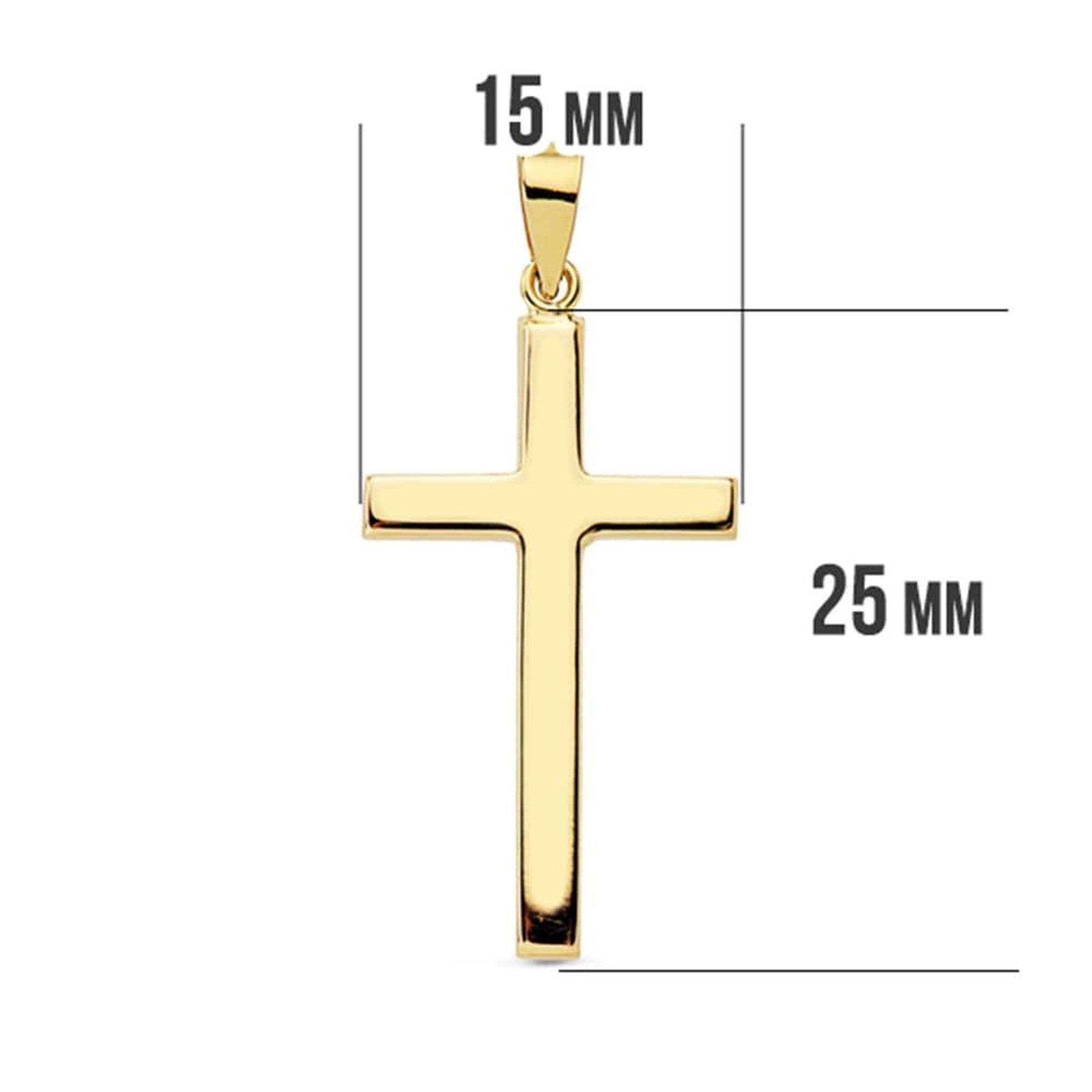 Voir la diapositive 2 : L'ATELIER D'AZUR Pendentif - Médaille Croix Or 18 Carats 750 Jaune - Chaine Offerte