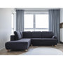 Voir la diapositive 2 : BEST MOBILIER Olli - canapé d'angle droit - convertible - avec coffre - 4 places - en tissu