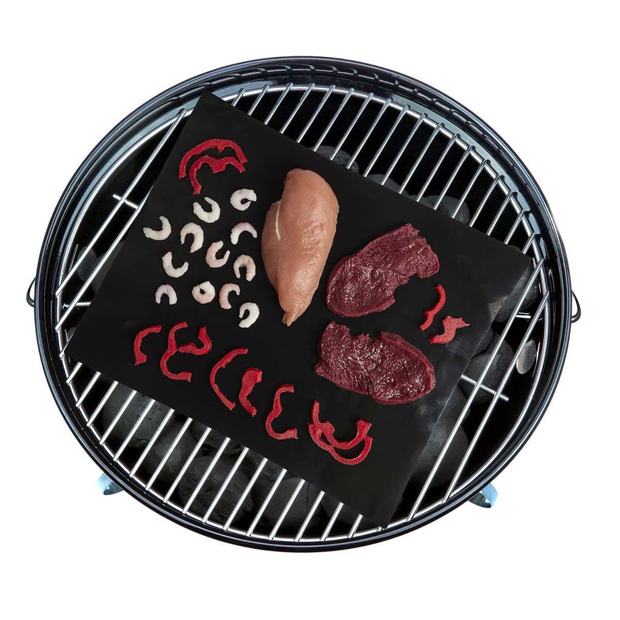 Voir la diapositive 2 : COOK CONCEPT Lot de 2 feuilles de cuisson  barbecue  40cm noir