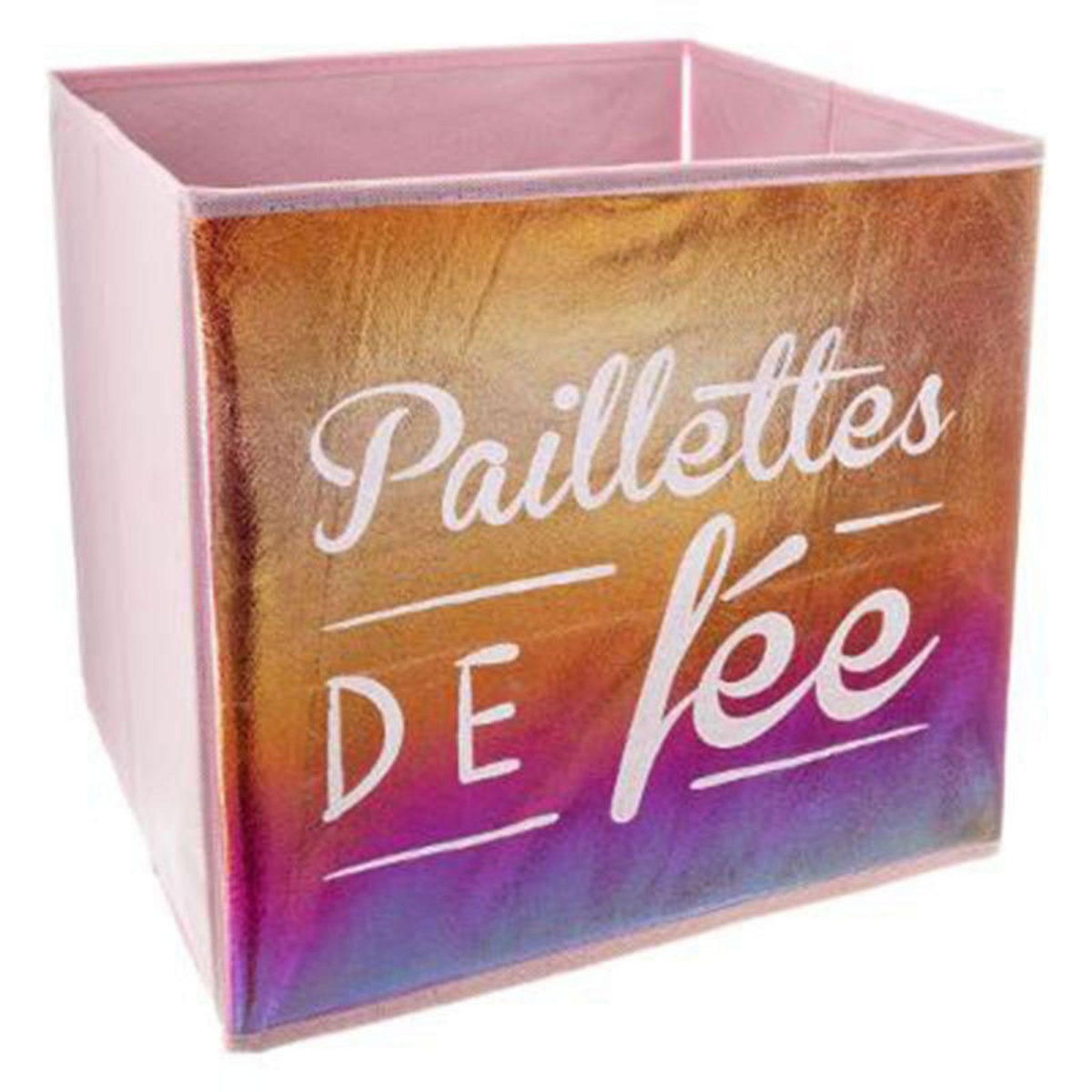  Boîte de Rangement Pliable  Fée  29x29cm Multicolore