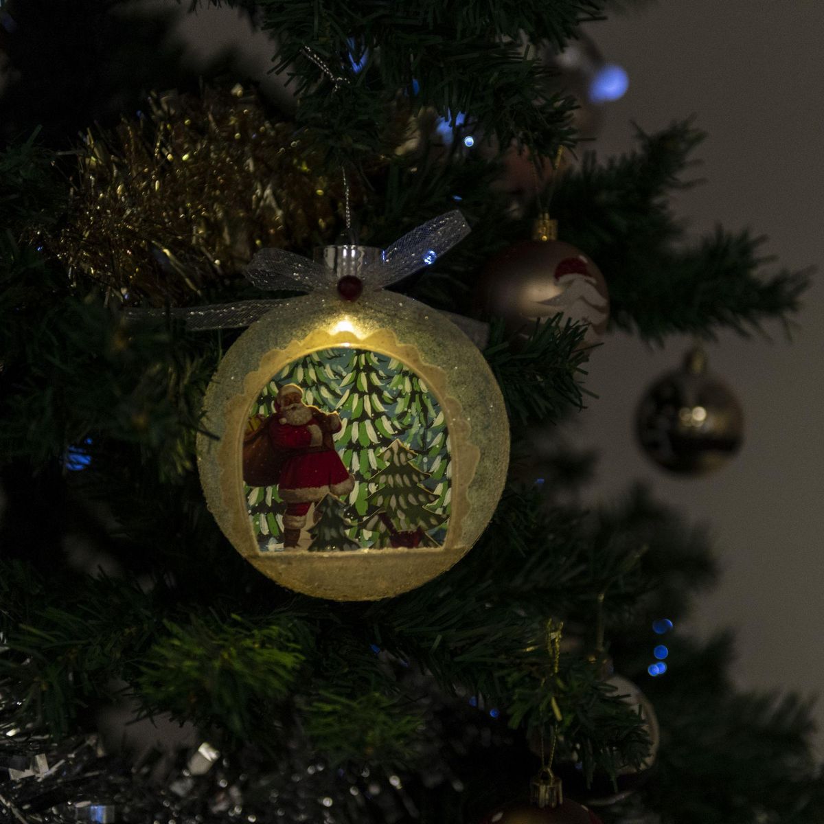 WERKAPRO Boule Papa Noël luxe  12 x 5,1 x 12 cm