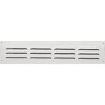 CENTRALE BRICO Grille d'aération aluminium laqué, L.5 x l.24 cm
